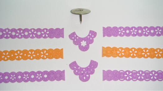 花边缝合机切断样板